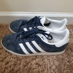 Navy Adidas Gazelles